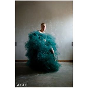 Oyemwen Teal Orchid Dress